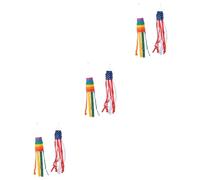 Toyvian 3 Ensembles Rainbow Wind Sock American Flag Directional Flag For Garden Decoration 2 Pièces * 3