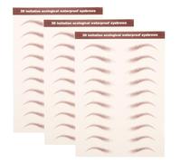 Toyvian 3 Feuilles D’Autocollants Étanches Tatouages Sourcils Réalistes à Transfert D’Eau Faux Naturels pour Maquillage et Mise Rapide