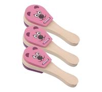 Toyvian 3 pièces Bois pour Garçon Fille Instrument de Percussion Orff à Motif Souris Musical Éducatif pour Tout Petits Favorise la Coordination Main Œil Développement Cognitif