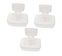 Toyvian 3 pièces Boîte Distributrice Lingettes Humide Portable Plastique Boîte Rangement Compacte et Légère pour Salle de Bain et Voyage avec Ouverture à Bouton sans Odeur Facile à