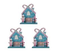 Toyvian 3 Pièces Calendrier Perpétuel Festif en Bois, Bloc de Bureau