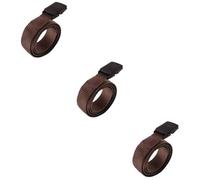 Toyvian 3 Pièces ceinture poche espèces Taille sécurisé cacher à bille plus clé caché portefeuille accessoires de voyage pour les femmes Plastique Café