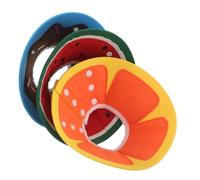 Toyvian 3 Pièces Collier de Protection pour Chien et Chaton en Feutre Doux, Collier Conique Réglable Style Donut, Protège-Cou Réutilisable Après Chirurgie ou Blessure