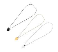 Toyvian 3 Pièces Collier Homme Médiator Guitare Acier Inoxydable Pendentif Accessoire Polyvalent pour Style et Occasions Spéciales