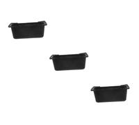 Toyvian 3 Pièces Couvercle Intérieur Attraper Doublure De Plein Air Revêtement De Bac à Graisse Extérieur Carnet D'huile Récupérateur De Graisse pour Gril Plat Graisseur Gel De Silice Noir