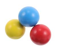 Toyvian 3 Pièces Croquet Balls Wooden Spheres for Outdoor Lawn Game Playground Toys Hand Eye Coordination and Strategic Thinking