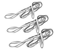 Toyvian 3 Pièces Daisy Chain Straps Aerial Yoga Extension Non Stretch Double Layered Polyester Safety Straps For Hammock Fitness Climbing Stability