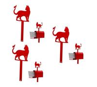Toyvian 3 Pièces Décoration de Boîte Aux Lettres Piquet Forme de Chat pour Jardin Décor de Boîte Aux Lettres Accessoire de Décoration de Cour et Pelouse Durable