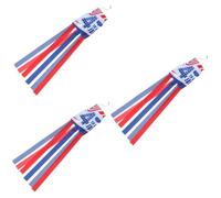 Toyvian 3 Pièces Drapeau Trachée Drapeau Manche à Air Pendaison Festival Jour Manches à Air National Quatrième Décorations Indépendance Manche à Air Extérieure Américaine Plastique