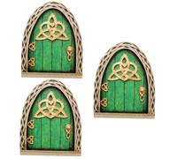 Toyvian 3 Pièces en Bois Porte De Conte De Fées Décoration Arbre Jardin Décor Miniature Ornements Fée Portes Jardin Fée Porte Jardin Porte Décoration Bois Fée Porte Artisanat Petite Porte
