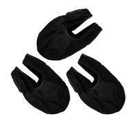 Toyvian 3 Pièces Grosse Serviette de Bowling, Chiffon Dégraissant pour Boules de Bowling, Polyester Noir, Absorbe Rapidement L'humidité et Retire l'huile la Surface, pour Bowlers,
