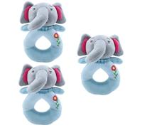 Toyvian 3 Pièces Jouet à Main De Préhension Pour Bébé Pour Les Nouveau-nés Faire Sonner La Cloche Animal De Bébé