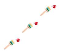 Toyvian 3 Pièces Lancer Et Attraper Jouets Kendama Tasse Et Attrape Balle Attrape Bois Tasses Japonaises Mini Prise De Bois Kadoma Tout- Bambou d'anniversaire en Bois