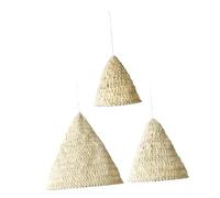 Toyvian 3 pièces Lot de Abat-jours Bohèmes Blancs Tissés Main Corde pour Lampe de Table Décoration Moderne et Élégante pour Chambre et Séjour