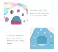 Toyvian 3 pièces Maison pour Hamster avec Cachette Balançoire et Nid Écologique Bleu Ludique pour Petits Animaux comme Hamsters Rats et Gerbilles Favorise Détente