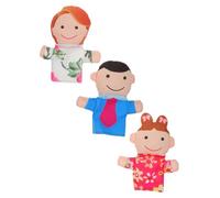 Toyvian 3 pièces Marionnettes Main Famille pour Garçon Fille Poupées Kawaii Parents et Fille Jouets Éducatifs pour Tout Petits Ans Parfaits pour Spectacles et Jeux Dimagination