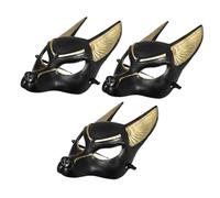 Toyvian 3 Pièces Masques Cosplay Égyptiens Anciens pour Adultes Accessoires de Déguisement pour Halloween Masquées et Jeux de Rôle