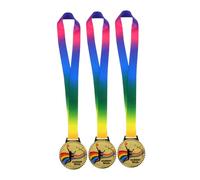 Toyvian 3 Pièces Médailles de Basket Ball Résistantes avec Ruban pour Garçon Fille Récompenses de Participation et Premiers Prix pour Compétitions