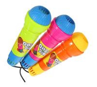Toyvian 3 pièces Microphone Écho Garçon Fille sans Pile Lot de Jouets Légers Plastique Accessoire Chant et Scène pour Fête Anniversaire Garçons Filles Couleur Aléatoire Couleur Aléatoire