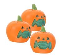 Toyvian 3 Pièces Mini Citrouilles Décoratives Résine pour Aquarium Set de Décor Halloween Festif Figurines Miniatures pour Ambiance Terrarium et Décoration Intérieure