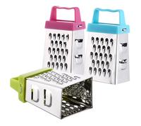 Toyvian 3 Pièces Mini Râpe à Légumes Inox Multifonction Râpe Ail Fromage Pomme de Terre Trancheuse Compacte pour Cuisine Rapide et Nettoyage Facile Bleu Vert Rose