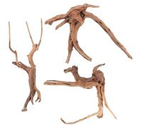 Toyvian 3 pièces Naturel pour Aquarium Décorations sans Danger pour Poissons et Reptiles Branches Décoratives Compactes Adaptées à Types de