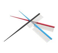 Toyvian 3 pièces Peigne Toilettage Inox pour Chiens et Chats Démêlage Précis Ergonomique et Outil de Massage et Élimination Poils Flottants Poignée Confortable Adapté à Tous Types de