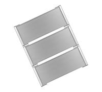 Toyvian 3 pièces Plaque Signalétique Porte Bureau Double Face Aluminium Lot de Porte-Noms Vierges pour Murs et Portes Identification Facile et Usage Polyvalent Bureaux et Cabinets