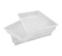 Toyvian 3 Pièces Plateau de Semis Réutilisable Transparent en Plastique, | Collecte D’eau Rainure, Surveillance des Racines, pour Semis et Culture Potagère, Balcon