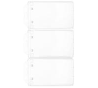 Toyvian 3 Pièces Porte-badge Transparent Vertical ABS Rigide, Étanche, | Clarté Maximale, Insertion Rapide, Usage Conférence et École, Finition Nette pour Personnel et Élève