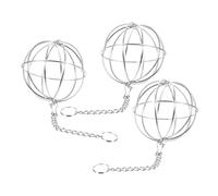 Toyvian 3 Pièces Rack d'alimentation Alimentation pour Hamster de la Nourriture foins Titulaire Petit Patte Jouets mangeoire à Mailles en Acier Inoxydable balles d'alimentation