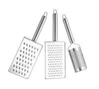 Toyvian 3 Pièces Râpe à Fromage Inox Multifonction avec Poignées Râpe Fine et Grosse pour Gingembre Légumes Citron et Fromage Coupe-légumes Manuel pour Cuisine Pratique
