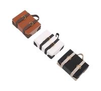 Toyvian 3 Pièces Scale Tiny Vintage Briefcases for Doll Trolley Case Play and Decoration
