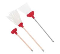 Toyvian 3 Pièces Set de Outils de Nettoyage Miniatures pour Maison de Poupée Ensemble de Balai Serpillère et Accessoires de Toilettes pour Décoration de Salle de Bain Miniature