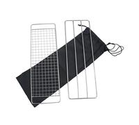 Toyvian 3 pièces Set Grille Barbecue Acier Inoxydable Résistante Chaleur avec Filet Chute pour Viande Poisson Légumes Accessoires Barbecue Durable et Facile à Nettoyer