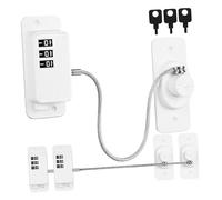 Toyvian 3 Pièces Verrou de Sécurité Fenêtre et Réfrigérateur à Code sans Trace Lot de Verrouillage Renforcé pour Armoires et Congélateurs Installation Facile sans Clé