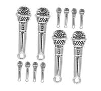 Toyvian 30 Pendentifs Microphone en Alliage Antique 265X7 MM pour Bijoux DIY Breloques Musicales pour Bracelets Colliers et Porte-Clés Accessoires Créatifs