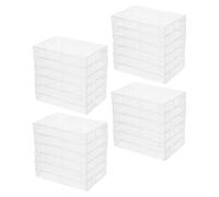 Toyvian 30 Pièces Boîtier Cassette Audio Standard en ABS Transparent | Clarté Solide, Protection Poussière et Rayures, Identification Facile, pour Cassettes Audio Standard
