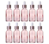 Toyvian 30 Pièces Flacon D'huiles Essentielles en Verre Rose 20ml, Flacon Compte-gouttes Rechargeable et Portable pour Mélanges de Parfum, Médecine, Aromathérapie et Créations Présents