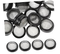 Toyvian 30 pièces Joint de Tuyau avec Filtre Acier Inoxydable Rondelle de Robinet Étanche pour Jardin et Machine à Laver Kit de Réparation pour Économiser Eau et Filtrer Impuretés