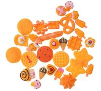 Toyvian 30 Pièces Mini Modèles de Dessert Réalistes en Résine Accessoires de Décoration de Gâteau Artificiel pour Pâtisserie Simulation Dessert Décor Miniature pour Fête et Vitrine