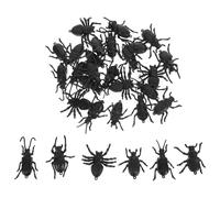Toyvian 30 Pièces Modèles D'insectes Réalistes en PVC Noir pour Expériences de Groupe et Scènes, Texture Réaliste et Distribution Facile, pour Étudiants