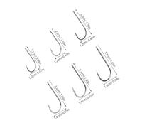 Toyvian 300 Pièces Carbon Steel Barbed Fishing Hooks with Long Shank Double Barbs for Bass Carp and Saltwater Freshwater Fishing Set