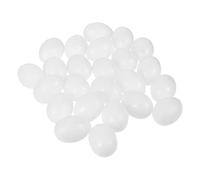 Toyvian 30pièces Lot de Œufs Pigeons Factices Blancs Solides Plastique Imitation Réaliste Anti-émergence pour Gestion Élevage Décoration Et Loisirs Créatifs