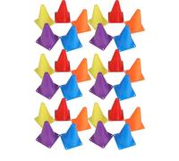 Toyvian 36 Pièces Cônes de Football en Plastique 18 Cm Base Carrée, Résistants la Déformation et Stables, pour L'entraînement D'agilité Football et Basketball pour Garçon et Filles