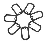 Toyvian 36 pièces Housse de Protection Silicone pour Plaques Identité Lot de Silencieux pour Dog Tags Réduit Bruit et Protège Bords Pratique pour Médailles Militaires