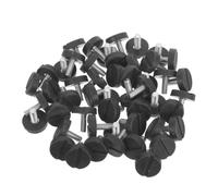 Toyvian 36 Pièces Pieds de Nivellement de Meuble M6 Réglables en Métal | Base Antidérapante, Installation Facile, Stabilité Renforcée, pour Commode et Chaise, Finition Noire
