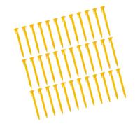 Toyvian 36 Pièces Piquets De Tente en Plastique pour Camping Plage Utilisation Extérieure Piquets d'ancrage Robustes pour Tentes Bâches Auvent Clous De Sol Dentelés Jaunes