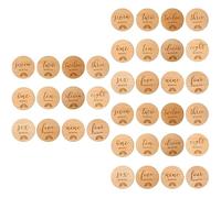Toyvian 36pièces Cartes Bois Pour Bébés De Disques Doubles Face Pour Photos Et Commémorations Accessoires De Décoration Joyeuse Pour Capturer La Croissance De Votre