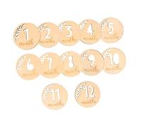 Toyvian 36pièces Cartes De Croissance Bois Cartes De Mensuelles Pour Célébrer Les Premiers Mois De Votre